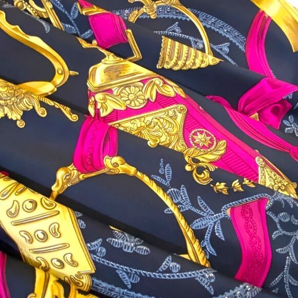 Vintage HERMÃˆS Carre 90 Silk Scarf Etriers by FranÃ§oise de la Perriere 1964 - Picture 6 of 10